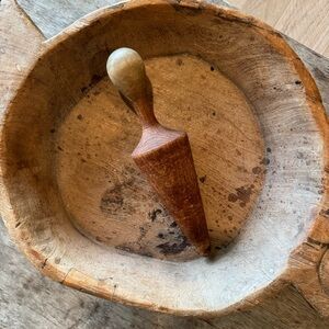 PRIMITIVE WOODEN PESTLE